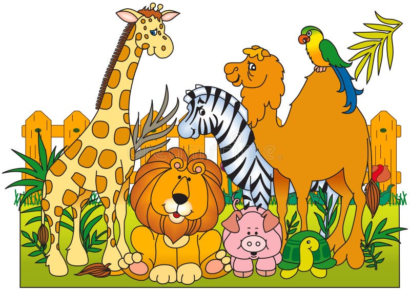 Grupa dzikie zwierzęta ilustracji Grupa dzikie zwierzęta ilustracji
