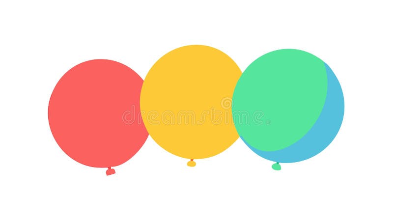 Grupa kolorowych balonów Party Icon Vector Ilustracje wektorowe Generative AI royalty ilustracja