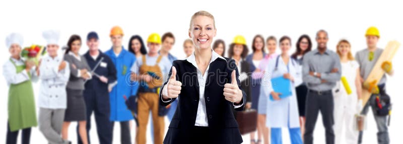 Group of workers people isolated over white background. Group of workers people isolated over white background.