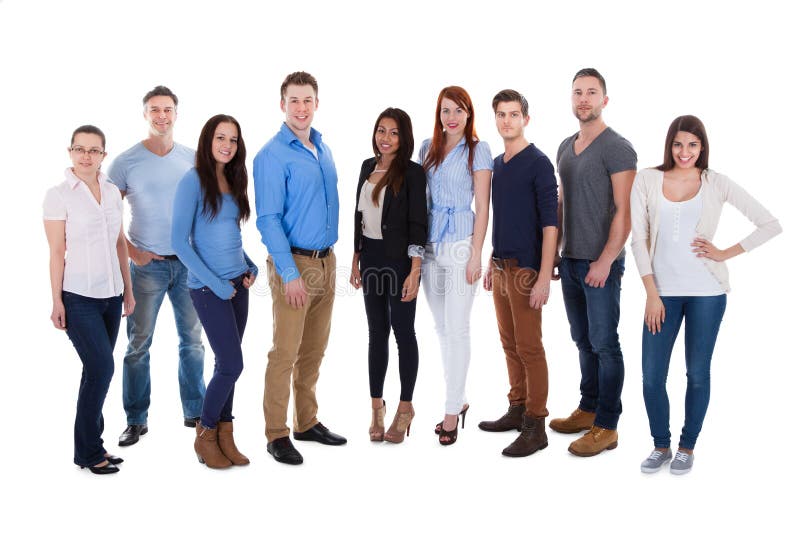 Group of diverse people isolated over white background. Group of diverse people isolated over white background