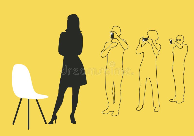 Grupa trzy biorą obrazka elegancka dziewczyna royalty ilustracja Grupa trzy biorą obrazka elegancka dziewczyna royalty ilustracja