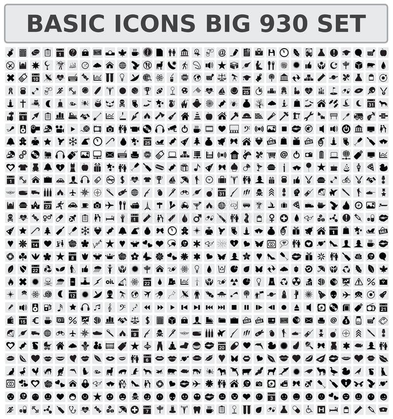 Grupo básico dos ícones 930