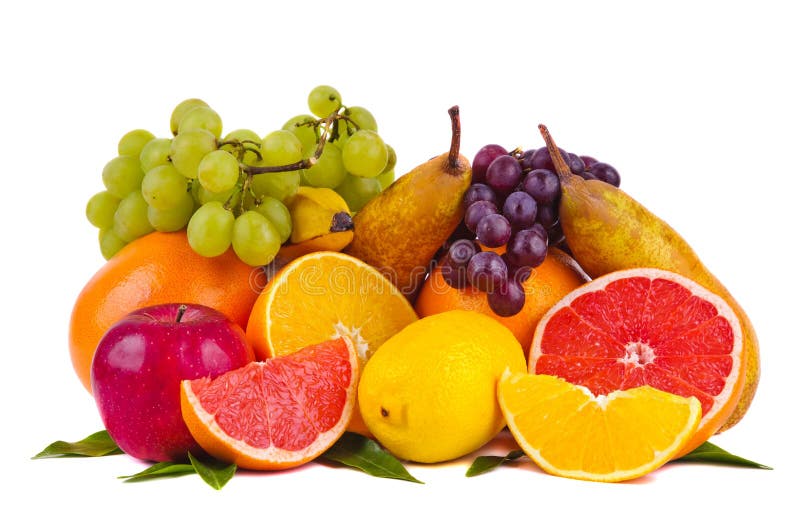 Grupo colorido de frutas frescas