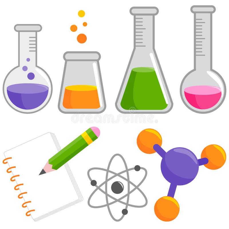 Grupo da ciência e da química ilustração royalty free Grupo da ciência e da química ilustração royalty free