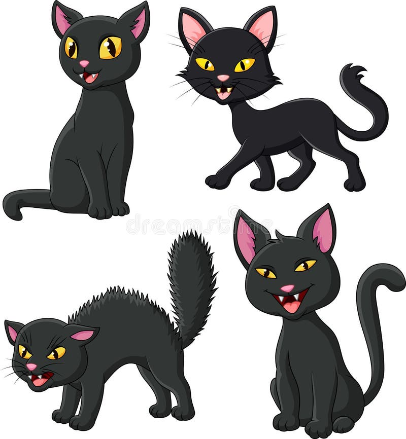 Vetores e ilustrações de Gato preto desenho para download gratuito