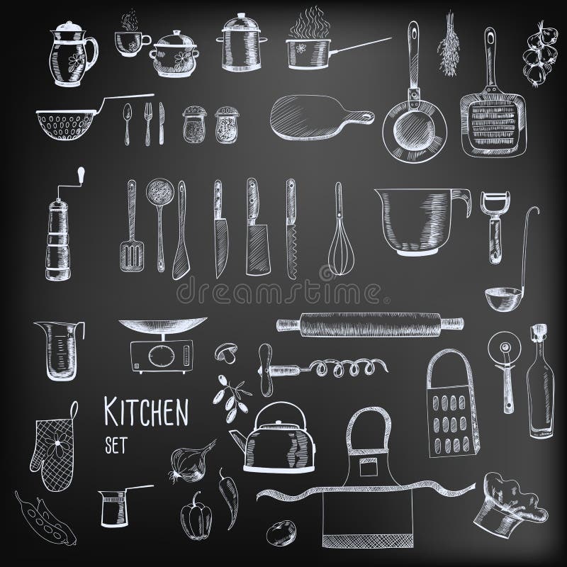 Grupo da cozinha ilustração do vetor Grupo da cozinha ilustração do vetor