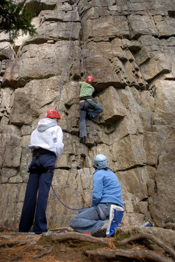 Grupo da escalada de rocha