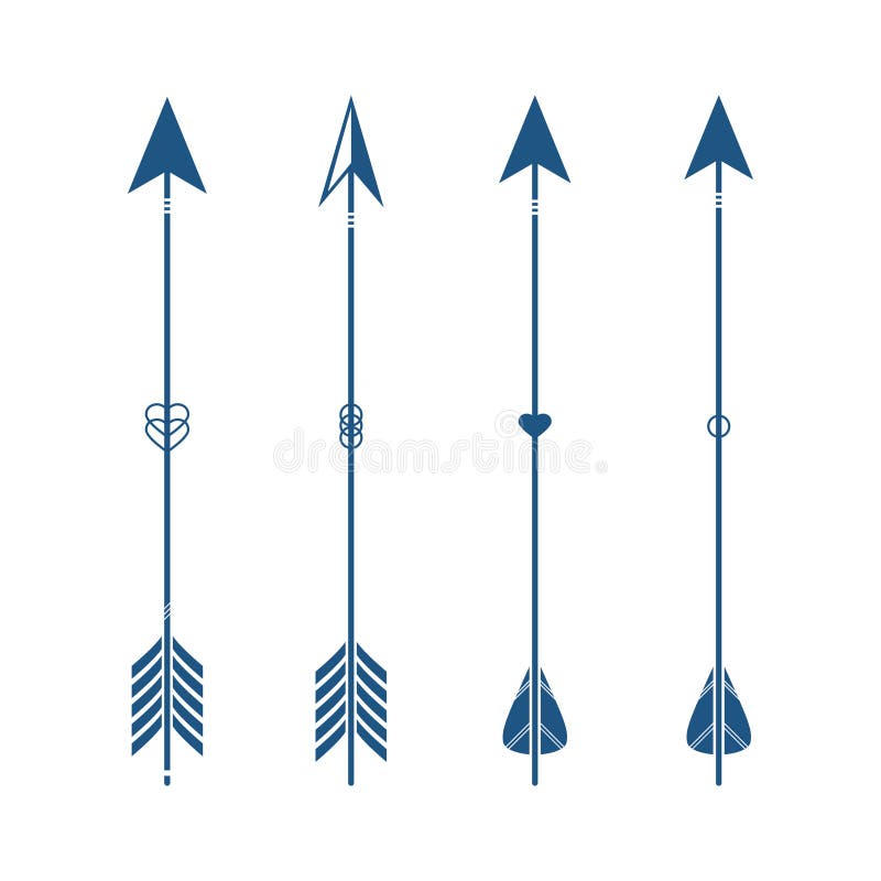 Grupo da seta 4 étnica isolada no fundo branco ilustração royalty free Grupo da seta 4 étnica isolada no fundo branco ilustração royalty free
