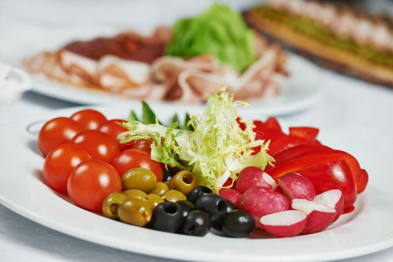 Mesa de catering em close-up foto de stock royalty free