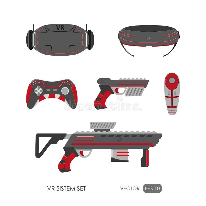 Arma Para O Sistema Da Realidade Virtual Armas Do Jogo Ilustração Stock -  Ilustração de laser, computador: 68597123