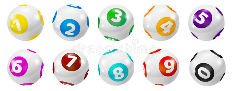 Bolas de jogo de loteria de bingo no fundo de bolas coloridas aleatórias