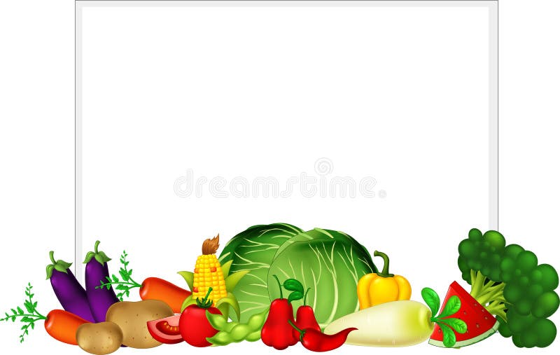 Grupo de colección de frutas frescas de hortalizas conjunto de dibujos animados ilustración vectorial ilustración del vector