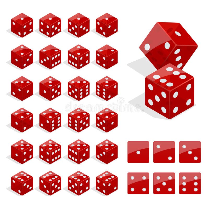 Grupo de combinação isométrica dos dados O pôquer vermelho cuba o vetor isolado Coleção de jogar o app e o molde do casino ilustração do vetor Grupo de combinação isométrica dos dados O pôquer vermelho cuba o vetor isolado Coleção de jogar o app e o molde do casino ilustração do vetor