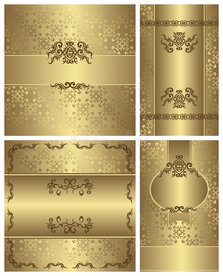 Grupo de convites do casamento ilustração stock Grupo de convites do casamento ilustração stock