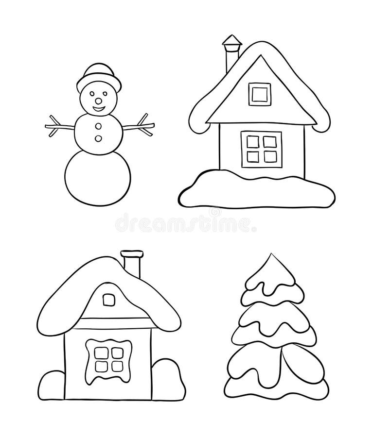 FREE! - Desenhos de Inverno para Colorir