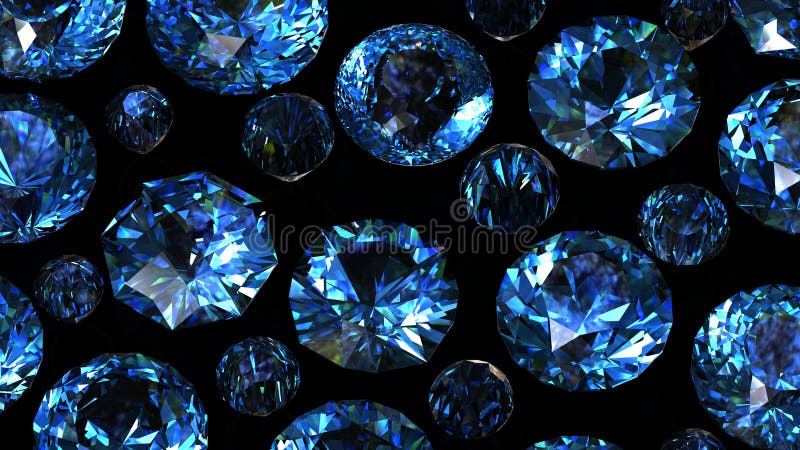Grupo de diamante redondo. Pedra preciosa