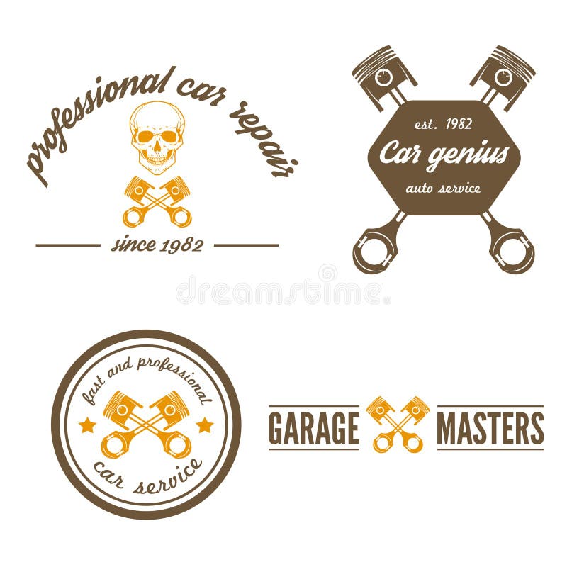 Grupo de elemento do logotipo, do crachá, do emblema e do logotype ilustração royalty free Grupo de elemento do logotipo, do crachá, do emblema e do logotype ilustração royalty free