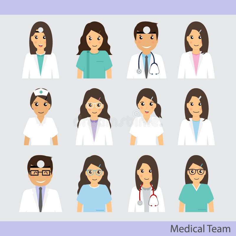 Grupo De Equipa Médica Dos Desenhos Animados (dentista, Doutores E Pessoal  Médico Ilustração do Vetor - Ilustração de tratamento, professor: 83412680