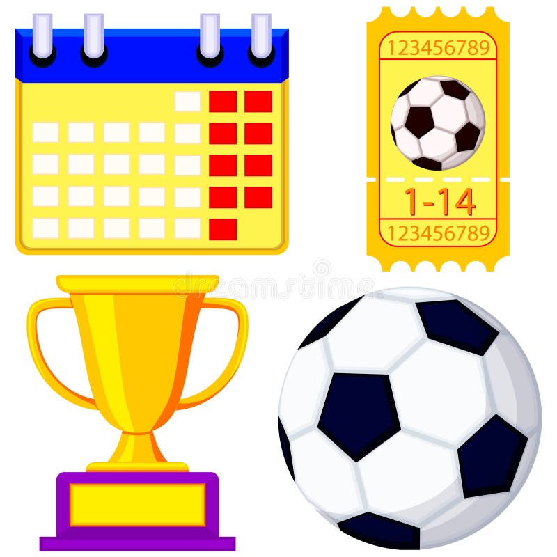 Grupo de espera do ícone dos desenhos animados do campeonato do futebol ilustração royalty free Grupo de espera do ícone dos desenhos animados do campeonato do futebol ilustração royalty free