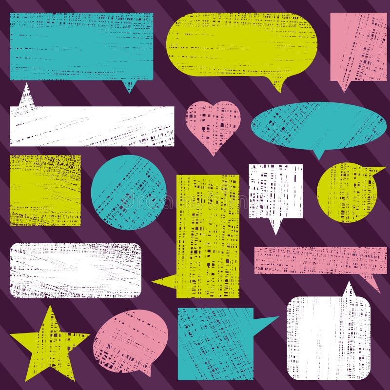 Conjunto de rótulos e bolha, vetor ilustração royalty free