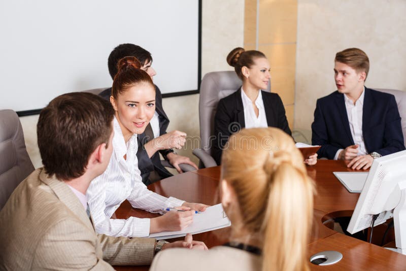 Grupo de executivos foto de stock royalty free