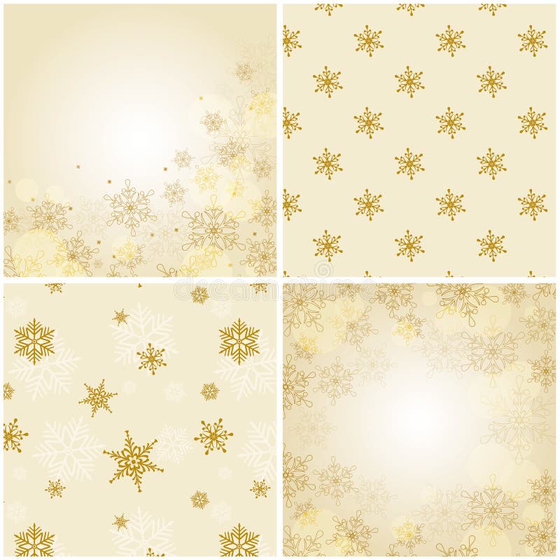 Conjunto de fundos de Natal com flocos de neve. ilustração royalty free