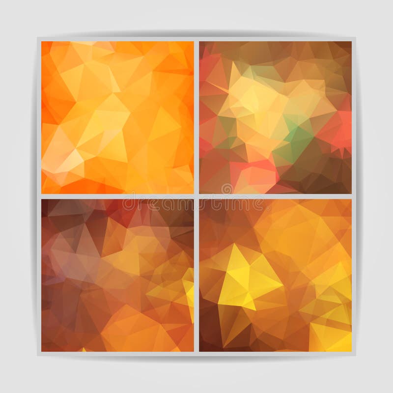 Grupo de fundos geométricos alaranjados com político triangular ilustração royalty free Grupo de fundos geométricos alaranjados com político triangular ilustração royalty free