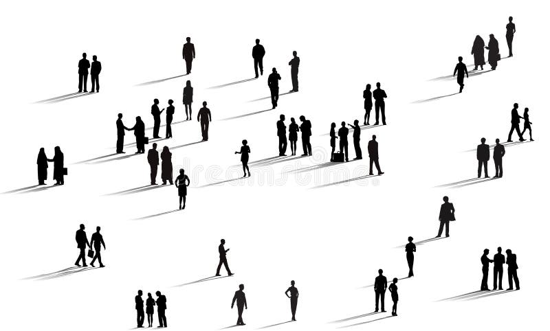 Grupo de hombres de negocios que hacen frente a concepto de la discusión stock de ilustración Grupo de hombres de negocios que hacen frente a concepto de la discusión stock de ilustración