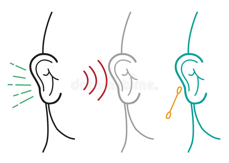 Collection of Ear symbol with different icons and purpose. Collection of Ear symbol with different icons and purpose