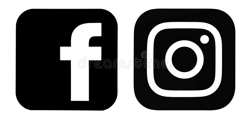 Grupo De Logotipos De Facebook E De Instagram Foto de Stock Editorial