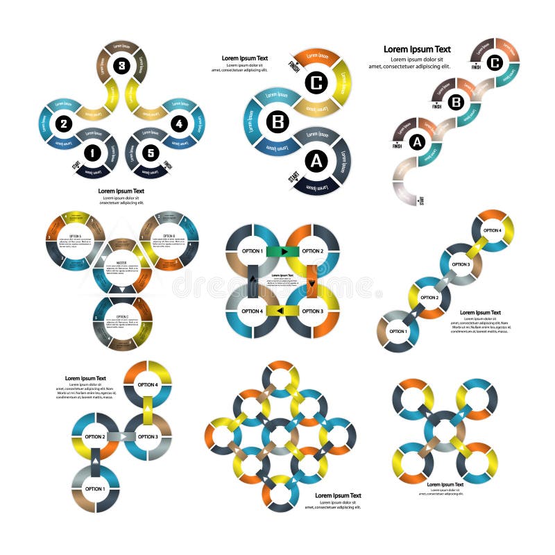 Grupo de molde infographic da apresentação do negócio Tem de PowerPoint ilustração royalty free Grupo de molde infographic da apresentação do negócio Tem de PowerPoint ilustração royalty free