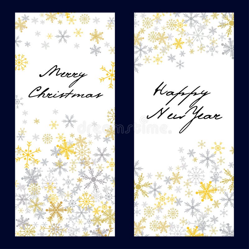 Grupo de Natal Bandeiras do ano novo ilustração stock Grupo de Natal Bandeiras do ano novo ilustração stock
