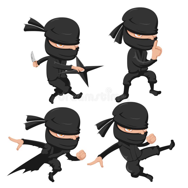 Personagem Ninja. Lutador Bonito Dos Desenhos Animados Com A Espada Para A  Ilustração Das Crianças, Impressões E Cartazes, Guerreiro Asiático  Engraçado Com Conjunto Do Emblema Da Espada. Royalty Free SVG, Cliparts,  Vetores