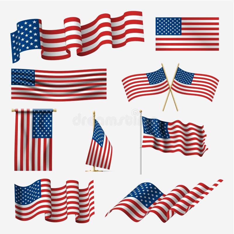 Grupo de ondulação, orgulho e democracia da bandeira americana