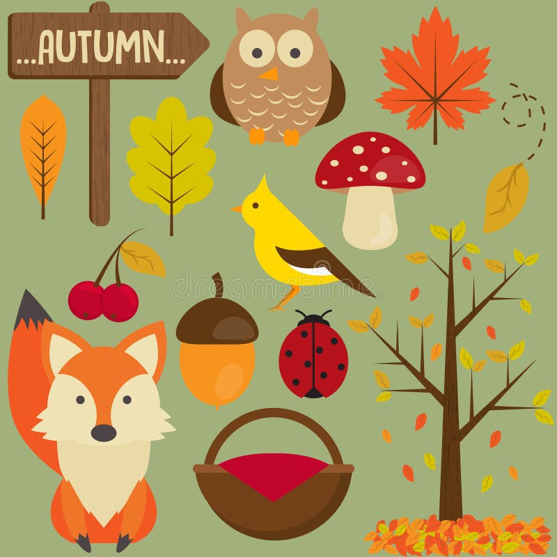 Vector Set of autumn.collection. Vector Set of autumn.collection