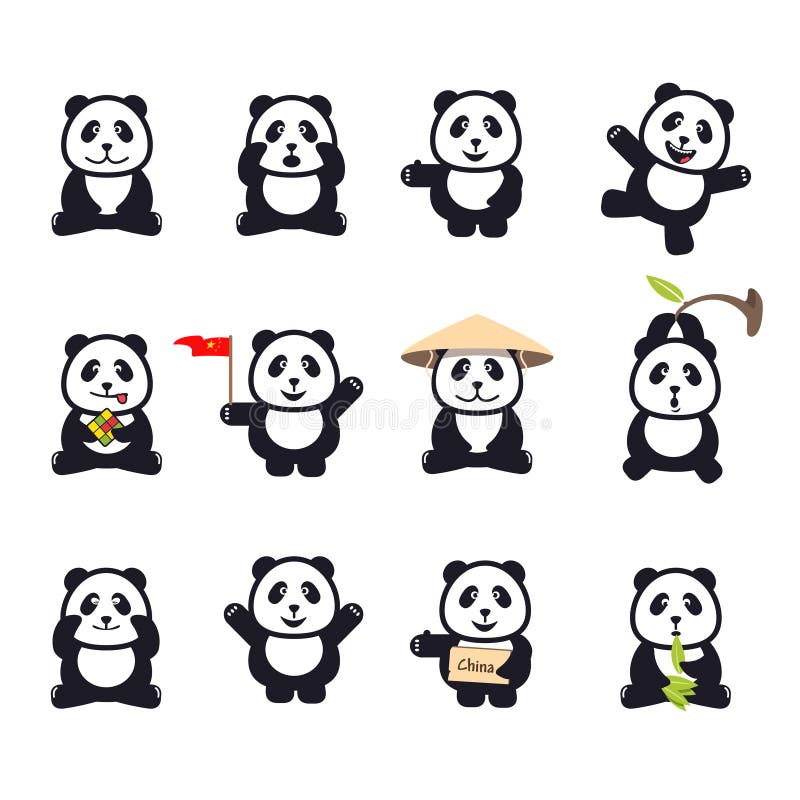 panda dos desenhos animados relaxante no bambu 6792710 Vetor no Vecteezy