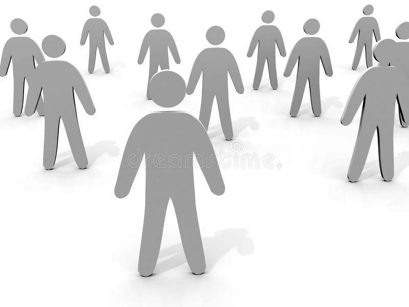 3D rendered image of a group of people. 3D rendered image of a group of people