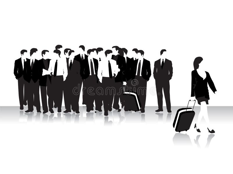 Grupo de povos de negócio, bla ilustração stock Grupo de povos de negócio, bla ilustração stock