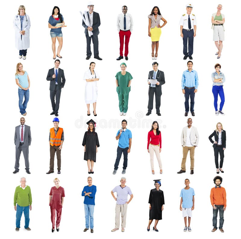 Grupo de povos misturados diversos multi-étnicos da ocupação fotos de stock Grupo de povos misturados diversos multi-étnicos da ocupação fotos de stock