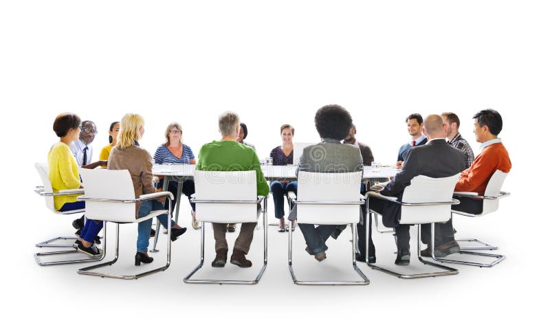 Grupo de povos multi-étnicos diversos em uma reunião foto de stock Grupo de povos multi-étnicos diversos em uma reunião foto de stock
