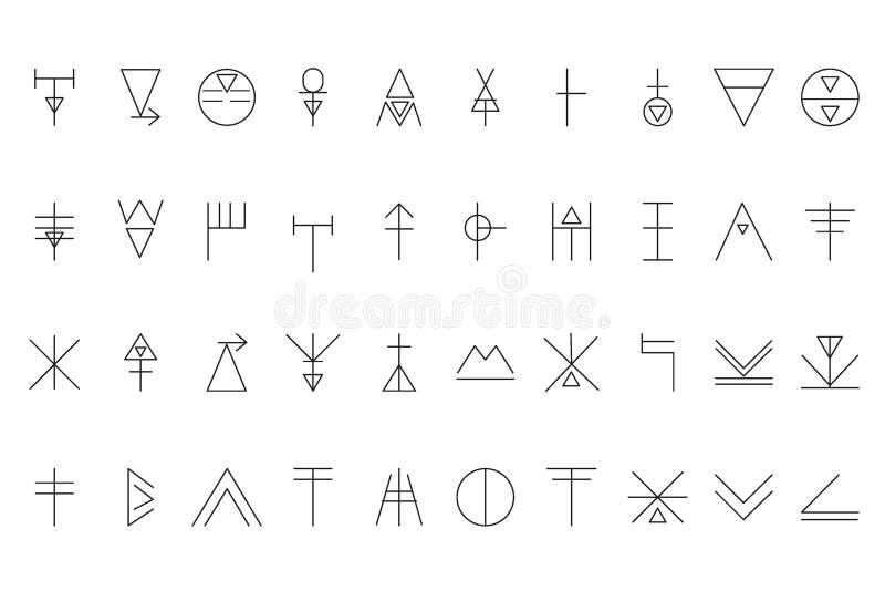 Set of geometric shapes. Trendy hipster background and logotypes. Religion, philosophy, spirituality, occultism symbols collection. Set of geometric shapes. Trendy hipster background and logotypes. Religion, philosophy, spirituality, occultism symbols collection