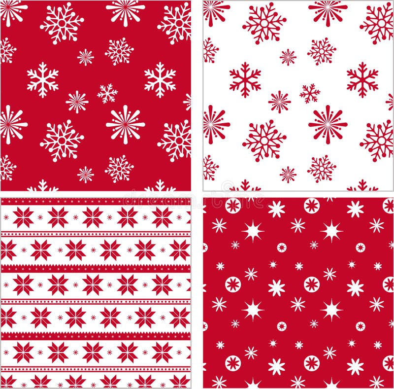 Red seamless snowflake patterns. This is file of EPS10 format. Red seamless snowflake patterns. This is file of EPS10 format.