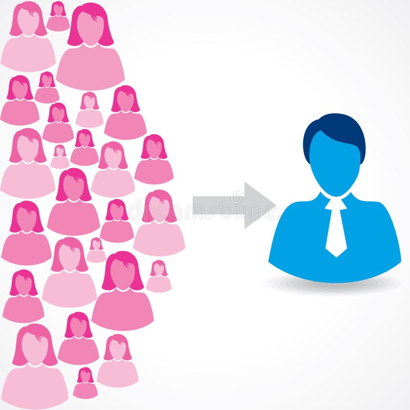 Grupo de ícones fêmeas e masculinos no fundo branco ilustração stock Grupo de ícones fêmeas e masculinos no fundo branco ilustração stock