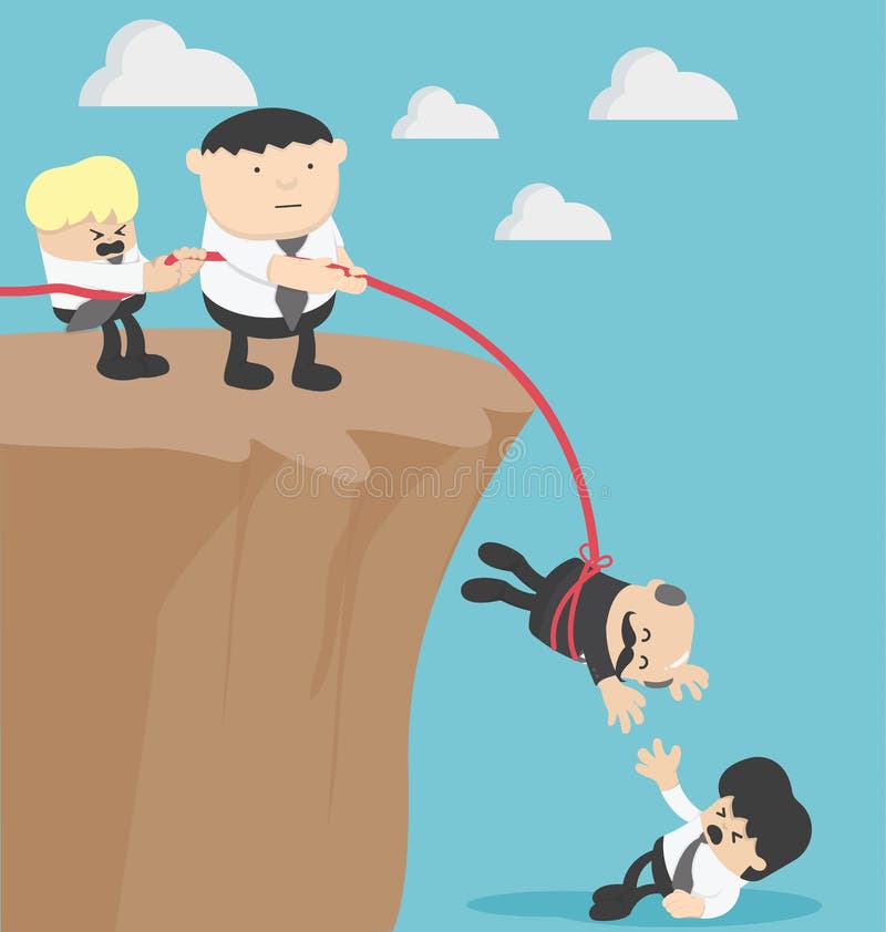 Grupo del concepto de hombres de negocios de amigos de ayuda stock de ilustración Grupo del concepto de hombres de negocios de amigos de ayuda stock de ilustración