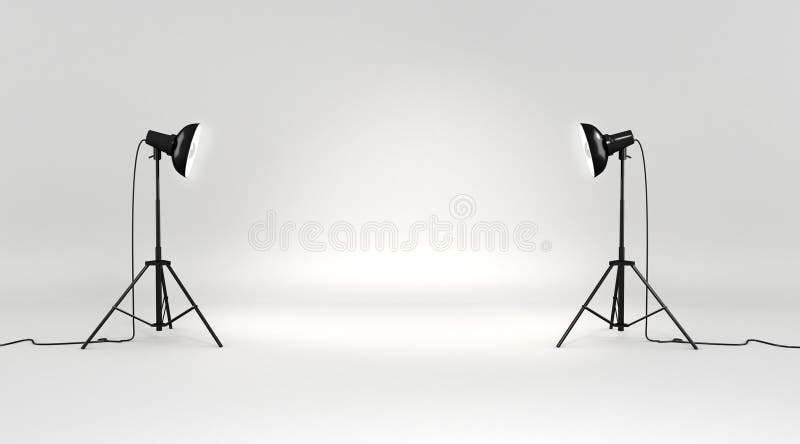 Conjunto de estúdio 3D fotos de stock
