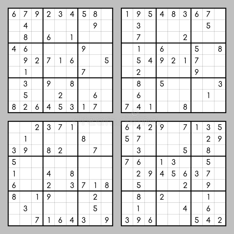 Vetor de jogo sudoku definido com as respostas 8 9 números