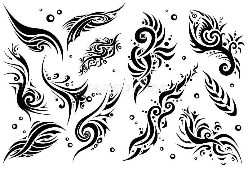 desenhos de tatuagem de fogo tribal são adequados para tatuagens nas mãos  14713470 Vetor no Vecteezy