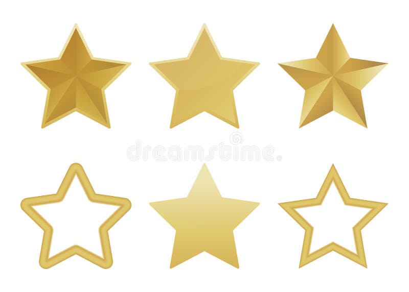 Grupo do vetor da estrela 3D dourada realística no fundo branco O Natal lustroso stars o ícone Ilustração do vetor ilustração royalty free Grupo do vetor da estrela 3D dourada realística no fundo branco O Natal lustroso stars o ícone Ilustração do vetor ilustração royalty free