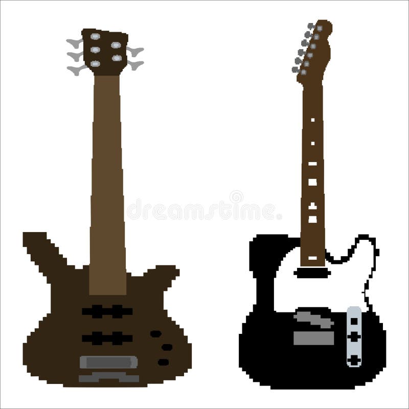 música guitarra escolher jogos pixel arte vetor ilustração 23875150 Vetor  no Vecteezy