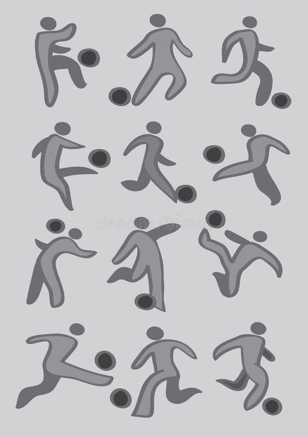 Grupo do ícone dos esportes do futebol ilustração do vetor Grupo do ícone dos esportes do futebol ilustração do vetor